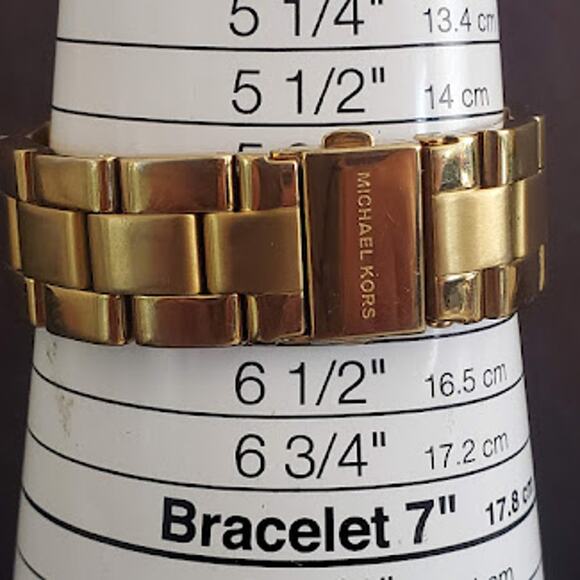 Michael Kors Women's Watch MK5174 41mm Gold Tone Mother of Pearl Dial with Date - Picture 5 of 10